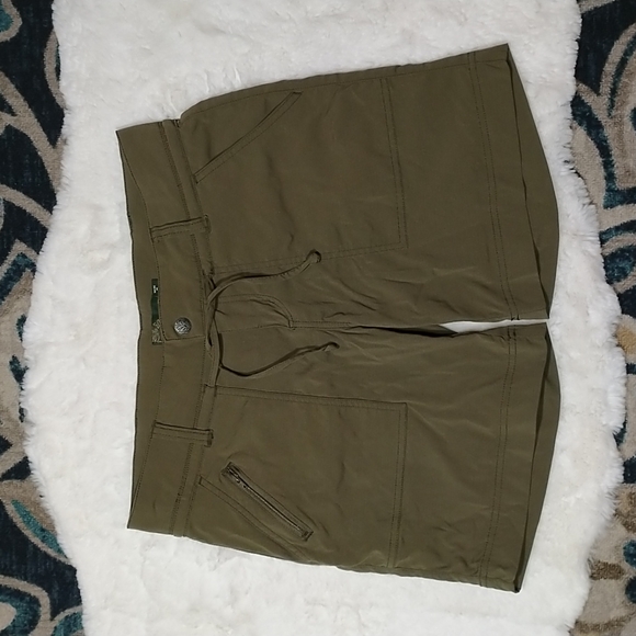 Prana Shorts Prana Khaki Green Athletic Hiking Casual Shorts Womens